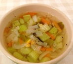 セロリとコーンの中華風スープ